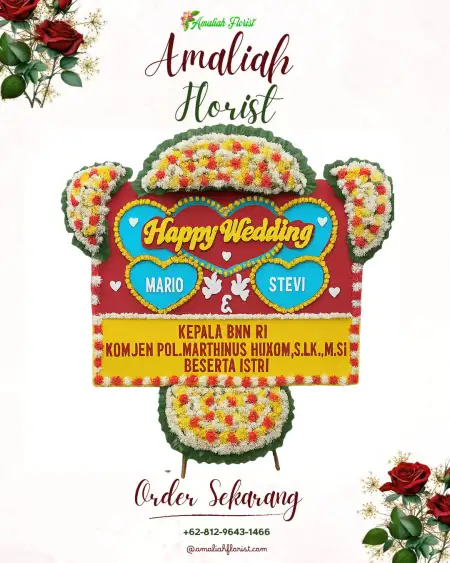 Papan Bunga Pernikahan Wanogara Kulon
